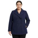 Casaco Feminino Plus Size Lã Batida Facinelli 618005 Marinho