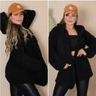 Casaco feminino teddy com Capuz ,bolso bem quentinho .