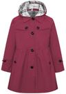 Casaco impermeável Betusline para menina Windbreaker vermelho vinho 4-5T