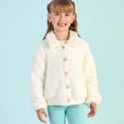 Casaco Infantil Feminino Funny Rain cor Off White - Mon Sucré