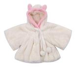 Casaco Infantil Meninas Inverno Estola Bolero Poncho Fleece