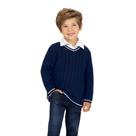 Casaco Infantil Menino Milon em Tricot Azul Marinho Tamanho:1