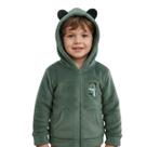Casaco Infantil Menino Peluciado com Capuz Inverno Fofinho -