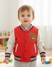 Casaco Jaqueta Raglan Baseball Urso Infantil Criança Bebê
