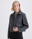 Casaco la batida curto cinza