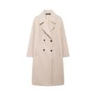 Casaco Longo de Lã Feminino - Vintage, Quente, com Lapela e Bolso Duplo