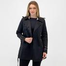 Casaco Mamô Médio Trench Coat com Cinto Feminino