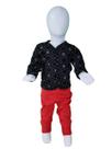 Casaco manga longa bebê masculino em Suede âncora