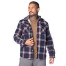Casaco Masculino Gangster Flanelado e Capuz Marinho/Vermelho