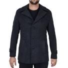 Casaco Masculino Peleteria Cordeiro Lã Caban Slim Cinza Gradite - 3046