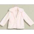 Casaco Menina Petit Cherie em Pelo Liso na cor Off White
