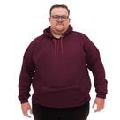 Casaco Moletom Fechado Canguru Plus Size Flanelado Quentinho Basica G1 ao G5 Tecido Macio Conforto