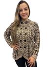 Casaco Moletom Feminino Sobretudo Moda Inverno Frio 588
