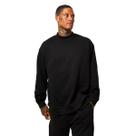 Casaco Moletom Gola Alta Oversized Estilo Urbano Preto
