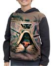 Casaco Moletom Infantil Camiseta Gato De Óculos Felino