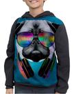Casaco Moletom Infantil Dj Pug Cachorro Dj