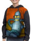 Casaco Moletom Infantil Futurama Bender Bending Rodríguez