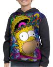 Casaco Moletom Infantil Homer Psicodélico The Simpsons