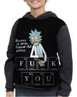 Casaco Moletom Infantil Rick And Morty Sanchez Fuck You