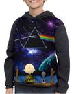 Casaco Moletom Infantil Snoopy Peanuts Triângulo Pink Floyd
