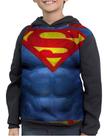 Casaco Moletom Infantil Super Homem Super Man Peitoral