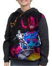 Casaco Moletom Infantil Surfista Prateado E Galactus