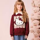 Casaco Over Menina Momi em Moletom Estampa Hello Kitty Tamanho:8