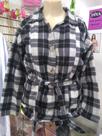 Casaco plush feminino xadrez Tamanho GG