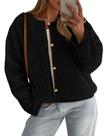 Casaco PRETTYGARDEN 2025 de Pelo Sintético Cropped Preto G