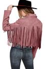 Casaco PRETTYGARDEN Moto Rosa Escuro Camurça Sintética XL