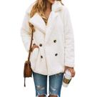 Casaco PRETTYGARDEN Sherpa Fleece Pele Sintética Branco M