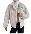 Casaco SANMU Plush Lapel Comfortable Leisure Jacket