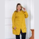 Casaco Sobretudo Feminino Lanzinha Plus Size Transpassado C/ Capuz