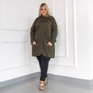 Casaco Sobretudo Feminino Lanzinha Plus Size Transpassado C/ Capuz