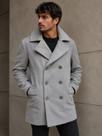 Casaco Sobretudo Masculino Soft Premium Duplo Botão Frio Cor:CinzaTamanho:P