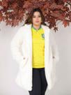Casaco Sobretudo Teddy Plus Size Estilo Sofisticado para o Inverno