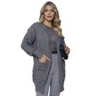 Casaco Sobretudo Tricô Feminino Manga Longa Quimono Frio -