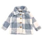 Casaco Teddy Xadrez Infantil Peluciado Inverno Quentinho Sobretudo Jaqueta - Azul Celeste 121 - 10 Casaco Teddy Xadrez Infantil Peluciado Inverno Quentinho Sobretudo Jaqueta - Azul Celeste 121 - 10