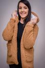 Casaco Tedy bege feminino