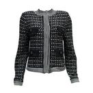 Casaco tr tweed acab listras 12 2401 001 preto preto g