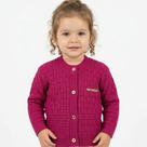 Casaco Transpassado Tricô Kids Rosa Pink Casaco Transpassado Tricô Kids Rosa Pink