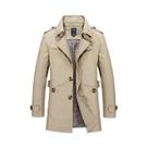 Casaco Trench Casual Para Homens plus Size, Marca De Moda, Com Botão Único, Corta-Vento