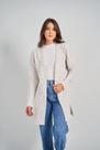 Casaco tricot mousse fenda lateral, Mimo Malhas 1186