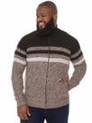 Casaco Tricot Plus Size Masculino Anistia com Ziper Anistia Marrom