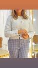 Casaco tweed branco