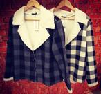 Casaco xadrez Plus Size
