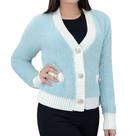 Casacos Feminino Alpelo Cardigan Azul Glacial - 1100 Casacos Feminino Alpelo Cardigan Azul Glacial - 1100