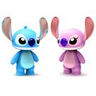 Casal Boneco Lilo Stitch e Boneca Angel 23cm com comidinhas Abre e Fecha Boca Elka