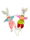 Casal Coelho Páscoa Decoração 50cm