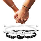 Casal Conjunto Bracelete Pulseira Yin Yang Unissex Ajustável